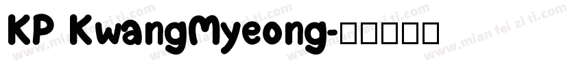 KP KwangMyeong字体转换